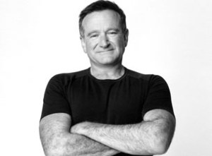 robin williams black & white