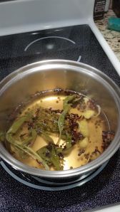 mulled white wine simmering